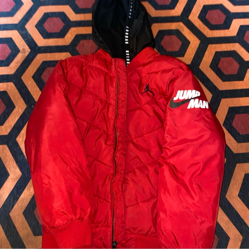 Jumpman Kids Red Puffer Jacket